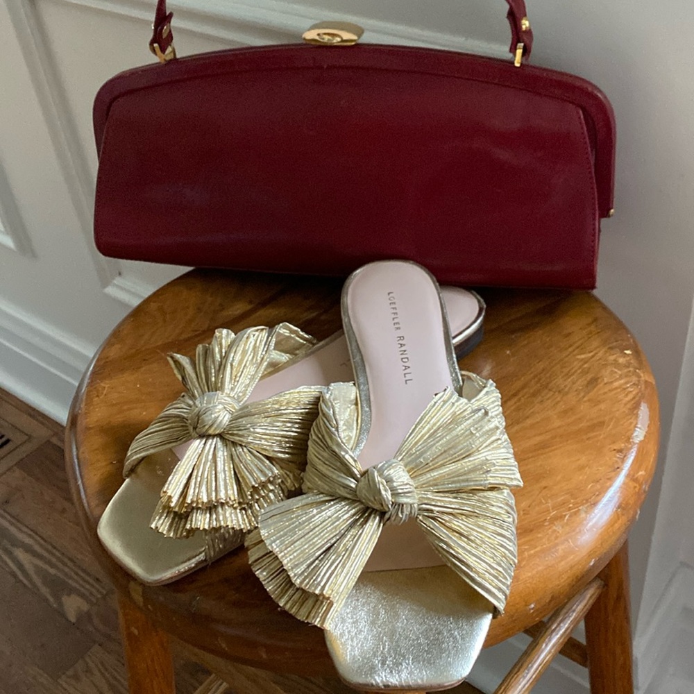 Loeffler Randall Gold Daphne Sandal - Picture 3 of 9